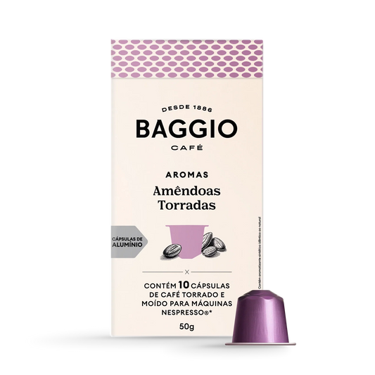 Baggio Aromas Amêndoas Torradas - 10 Cápsulas p/ Nespresso*